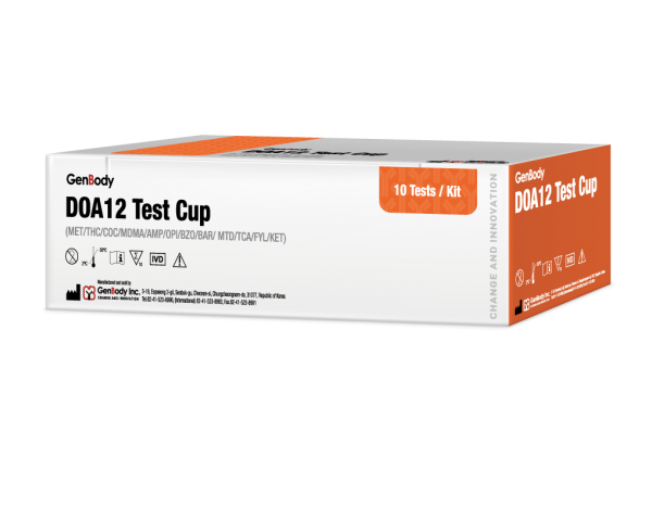 DOA12(MET/THC/COC/MDMA/AMP/OPI/BZO/BAR/ MTD/TCA/FYL/KET) Test Cup
